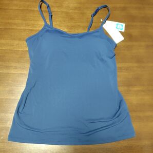 エアリズム ブラトップ ネイビー Lサイズ カップ付キャミソール 接触冷感 キャミソール