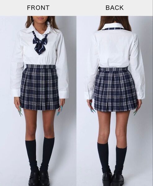 制服コスプレJK ギャル ハロウィン ニットカーデ5点セット