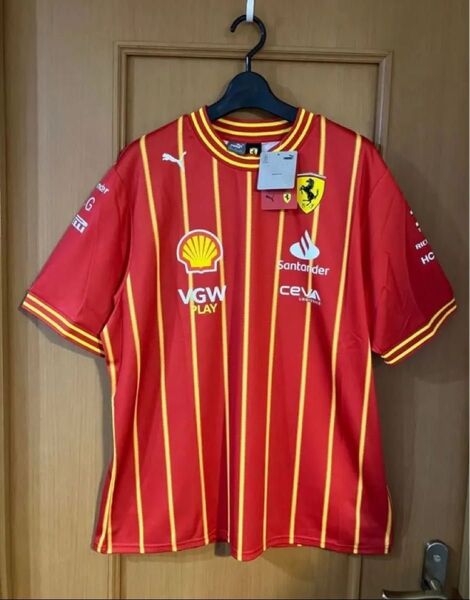 プーマ フェラーリ チーム サッカー ジャージ シャツ 半袖 Tシャツ M F1 モータースポーツ 763608
