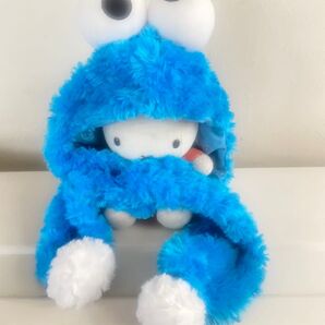 USJ クッキーモンスター ファンキャップ ユニバーサル 帽子 もこもこ ユニバ セサミストリート