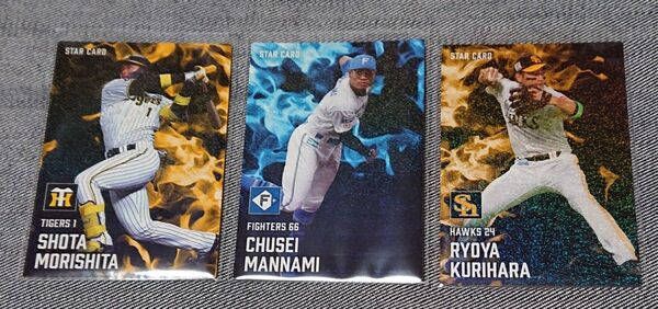 プロ野球チップス2025 スターカード3種 森下翔太 万波中正 栗原陵矢