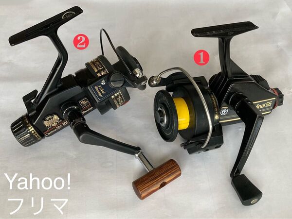 ABU カーディナル 55 (EF)+シマノ カスタム EX-3000 (83年製)=リアドラグ式 2点組《実釣可/現状渡し》