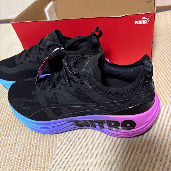 新品・28.5cm】PUMA ForeverRun NITRO SUNSET ブラック×グラデカラー プーマ