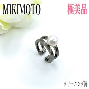 MIKIMOTO ミキモト イヤーカフ イヤーフック PASSIONOIR パール 真珠 本真珠 ブラック 刻印《未使用級》