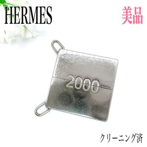エルメス HERMES ネックレストップ ペンダントトップ 2000 シルバー ペア プレート ヴィンテージ メンズ レディース