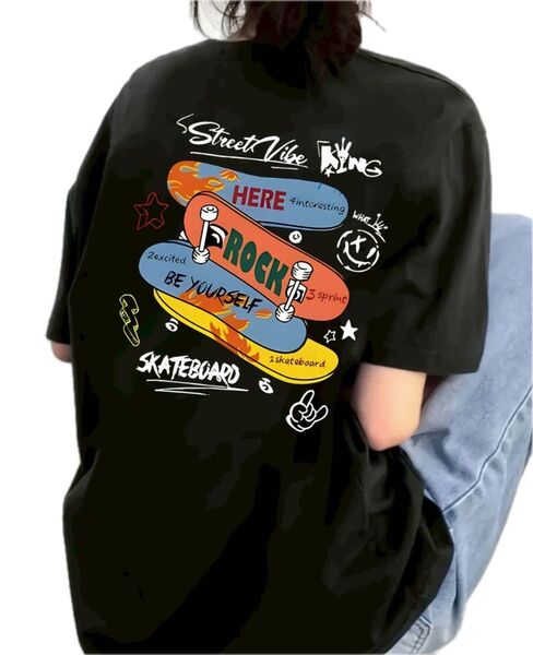 Tシャツ 半袖Tシャツ クルーネック トップス プリントTシャツ