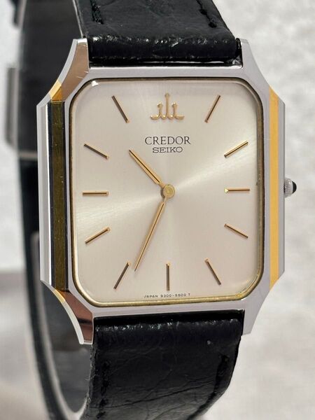 【美品】SEIKO セイコー クレドール クォーツ【9300-5340】純正尾錠 文字盤:シルバー【動作状況:良好】メンズモデル
