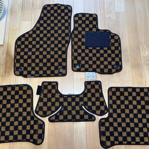 再値下 VW ゴルフ 1K系 フロアマット◆カジュアルチェック HOTFIELD 光触媒抗菌加工 フロアマット 5点セット
