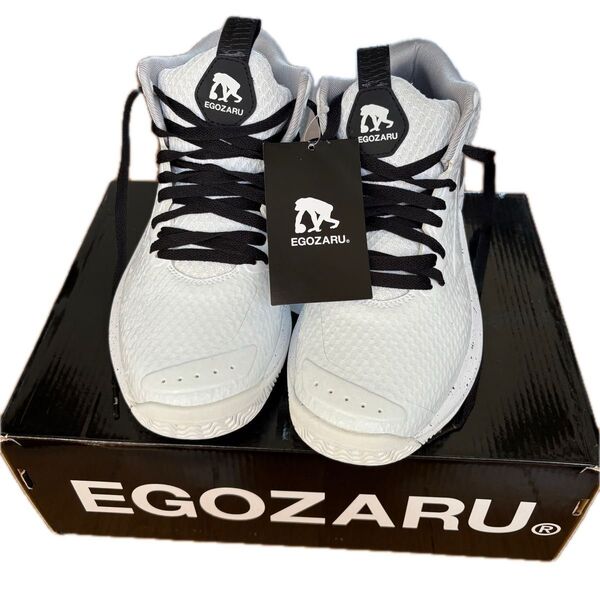 【新品未使用!】『EGOZARU』EGO AWAKEバスケットシューズ 26.5cm ホワイト 新品未使用