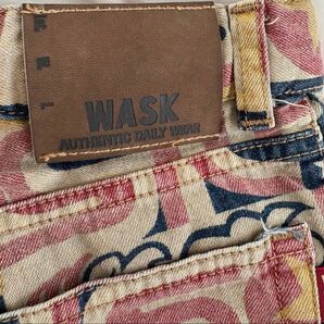 【used】『WASK』総柄デニムパンツ 100