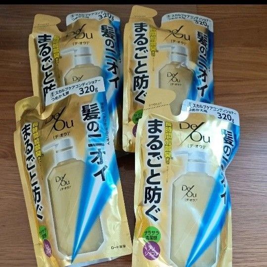 ロート製薬 デ・オウ 薬用スカルプケア ニオイブロックコンディショナー 詰替用 320g ×4