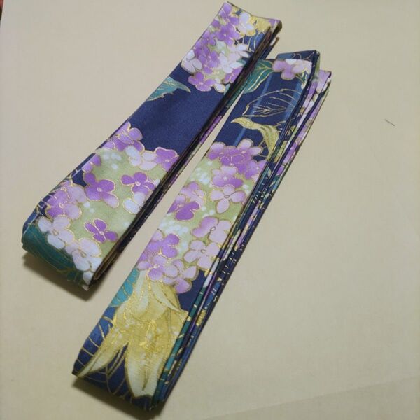 腰紐タスキハンドメイド澪紫陽花花柄