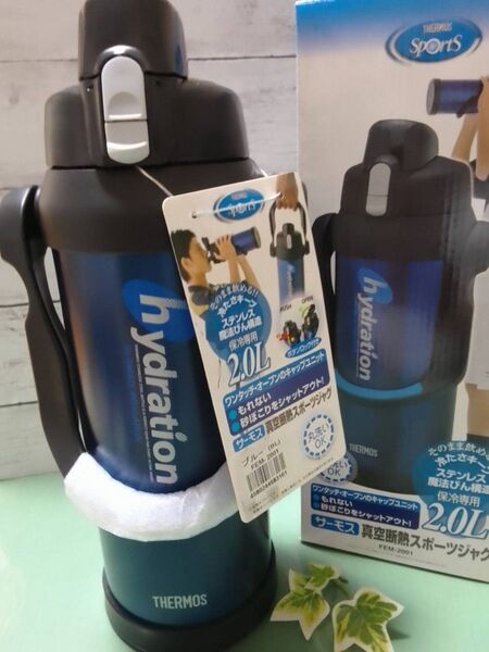 ■新品 大容量■THERMOS サーモス真空断熱スポーツジャグ 2.0L ■ブルー 保冷専用水筒 運動部活 送料無料匿名配送