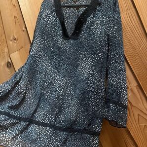 薄手ブラウス 小花柄 レース