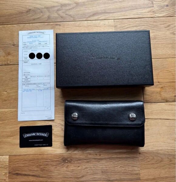 正規美品!クロムハーツ ウェーブクロス ウォレット 財布 CHROME HEARTS
