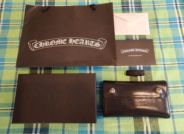 正規美品!クロムハーツ ウェーブクロス ウォレット 財布 CHROME HEARTS