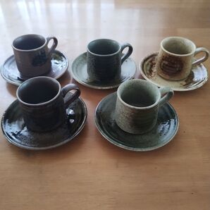 珈琲カップセット ブラウン系