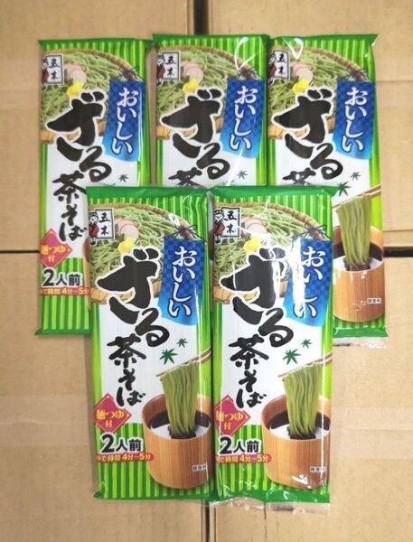 五木食品 おいしいざる茶そば 麺類 麺つゆ付 160g × 5袋 セット まとめ売り ①
