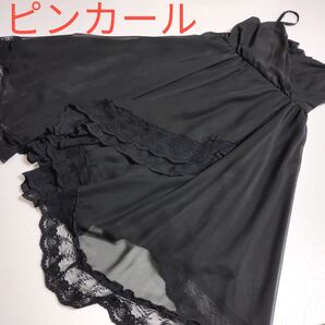 USED★ピンカール・PIN Curl・レディースワンピース・膝丈・ドレス・レース・キャミワンピース・フォーマル・38