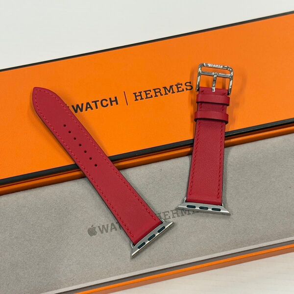☆美品 Apple watch HERMES エルメス ルージュ ピマン シンプルトゥール 42mm 41mm 170