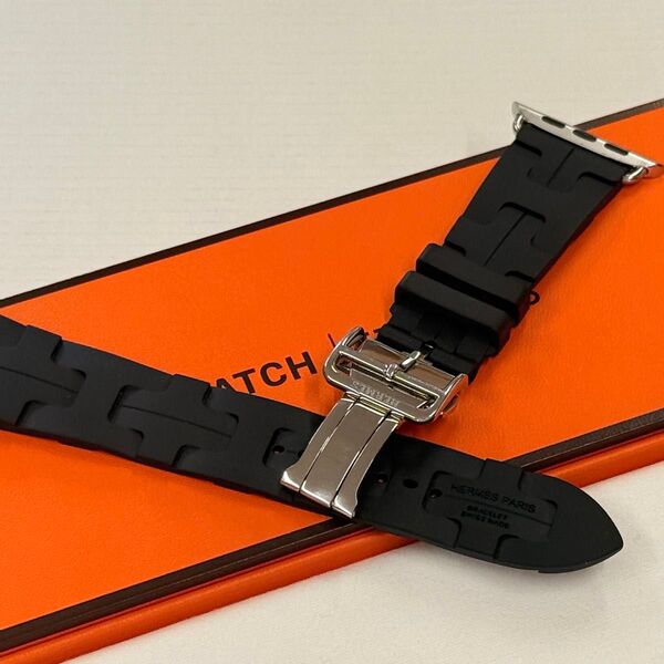 ☆美品 キリム Apple Watch Hermes 46mm 45mm 黒 アップルウォッチ エルメス ブラック 299