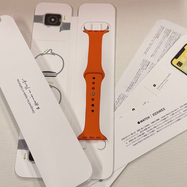 ☆Apple Watch HERMES オレンジ スポーツバンド 42mm 41mm 40mm S/M 292