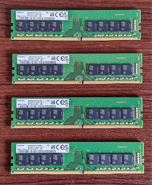 SAMSUNG DDR4 3200 128GB(32GB4枚) 動作確認済み