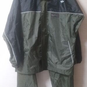 カッパ 雨具 カーキ色 Lサイズ 上下セット☆美品☆