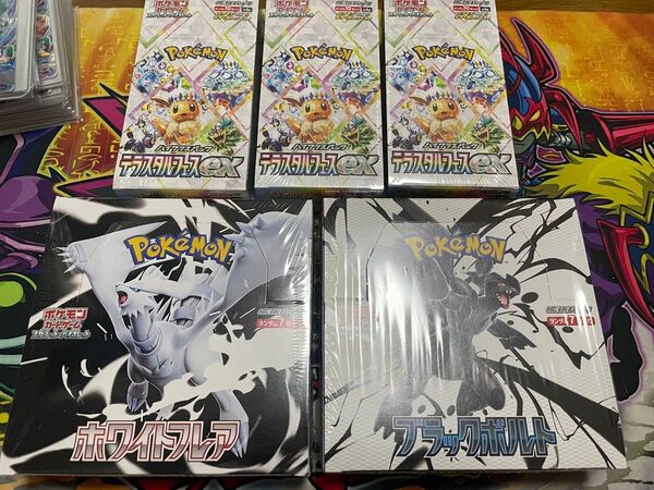 ポケモンカードゲーム テラスタルフェスex ブラックボルト ホワイトフレア 計5BOX