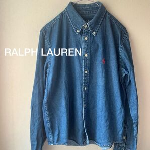 ラルフローレン デニムシャツ スリムフィット インディゴ ボタンダウン コットン100% Ralph Lauren