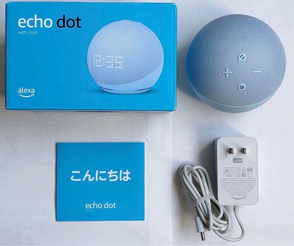 Amazon Echo dot with clock 第5世代 Cloud Blue
