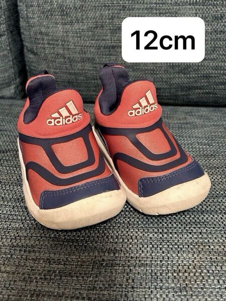 記名なし adidas アディダス 子供靴 スリッポン スニーカー 12cm ピンク