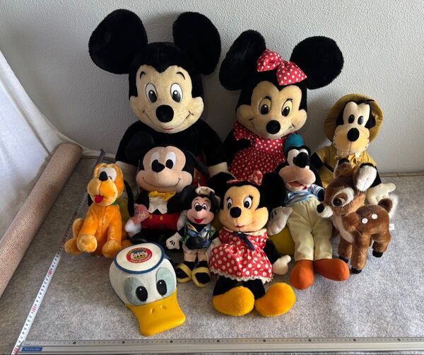 ディズニー ぬいぐるみ 大量 オールドミッキー ミニー グーフィ ドナルド プルート バンビ 帽子 Disney レトロ レア