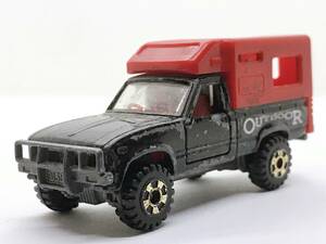 ワ6★トミカ 日本製 ミニカー トヨタ ハイラックス 4WD キャンピングカー OUTDOOR 黒/赤 No.61