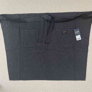 【定価4290円】新品★Wrangler ミディエプロン デニム調 黒 男女兼用