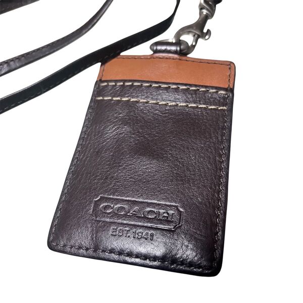 COACH コーチパスケース 定期入れ レザー ブラウン