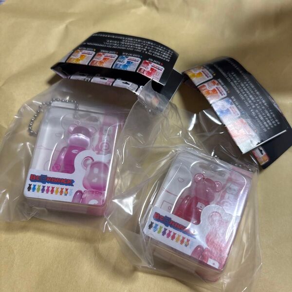 BE@RBRICK ベアブリック パッケージチャーム コレクション vol.2 ガチャ ピンク レッド 赤 セット