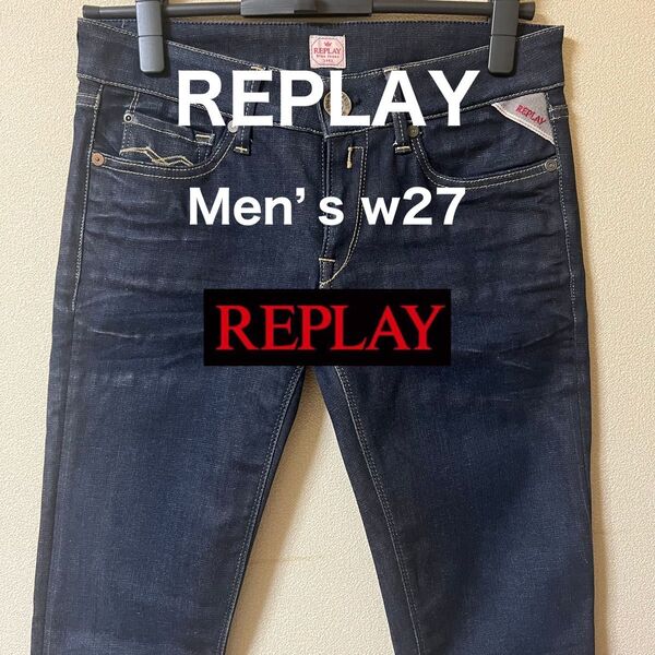 REPLAY リプレイ メンズ ストレッチデニムパンツ LUZ(used)w27