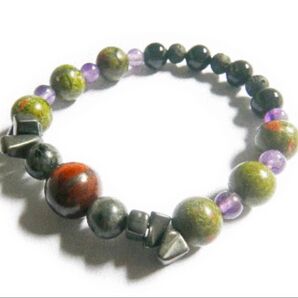 【鬼滅の刃】岩柱・悲鳴嶼行冥・岩の呼吸 (深い慈愛を隠し持つ静謐さと温もりに溢れた勝利へ導く力強いパワーストーンブレスレット)