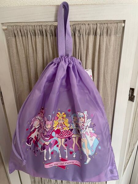 キミとアイドルプリキュア☆パジャマ5点セット☆110cmパープル☆パジャマ上下2点とナップサック【新品未使用品】オンライン完売品