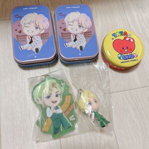BTS BT21 tinytan テヒョン アクリルチャーム マスコット キャンディ缶 食玩