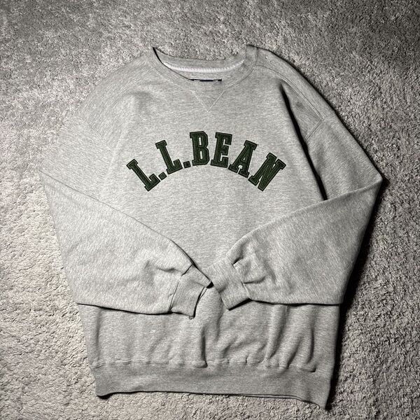 L.L.BEAN エルエルビーン スウェット トレーナー 90s センターロゴ刺繍 ボロ ゆるダボ ユニセックス 古着