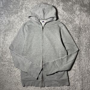 ラッセル パーカー スウェット グレー ジップアップ フルジップ ジップアップパーカー 無地 usa製 90s ユニセックス