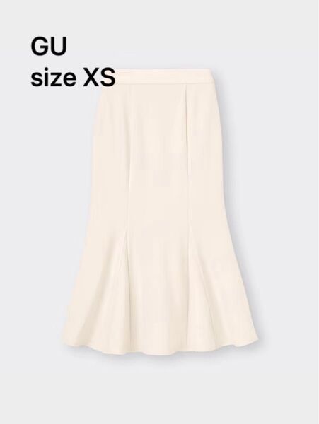 GU カットソーマーメイドスカート XS オフホワイト ジーユー 丈標準