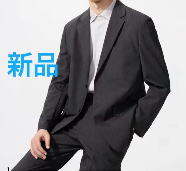 ユニクロ 感動ジャケット UNIQLO 新品 未使用 ダークグレー L スーツ ジャケット テーラードジャケット メンズ 男性用
