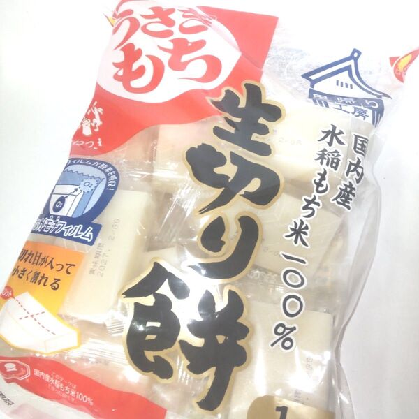 1kg うさぎもち 生切り餅 国内産 水稲 もち米100% 切り餅 賞味期限27年2月 きねつき 餅