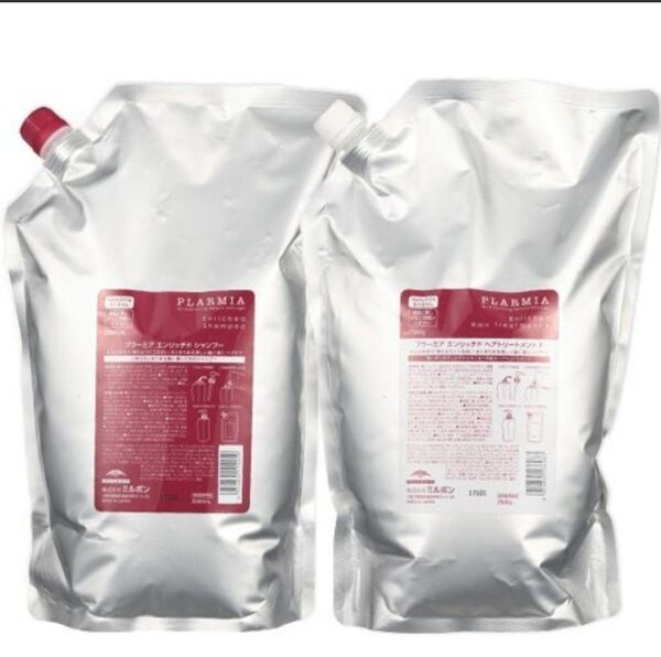 ミルボン プラーミア エンリッチド シャンプー&トリートメントM レフィルセット(2500ml+2500g)×1個