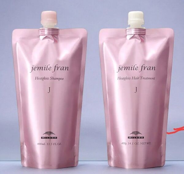 ミルボン ジェミールフラン ヒートグロス シャンプーJ&トリートメントセット(400ml+400g)×1個