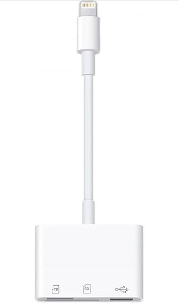 iPhone SDカードリーダー 3-in-1 Lightning - USB3.0/SD/microSD 変換アダプタ