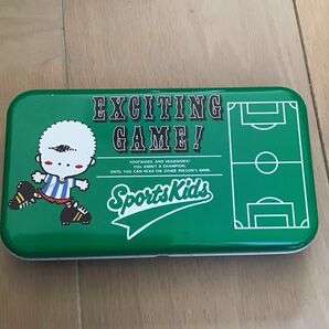 Sports Kids ペンケース ブリキ サッカー 昭和レトロ 缶ペンケース 文房具 ペンケース 筆箱